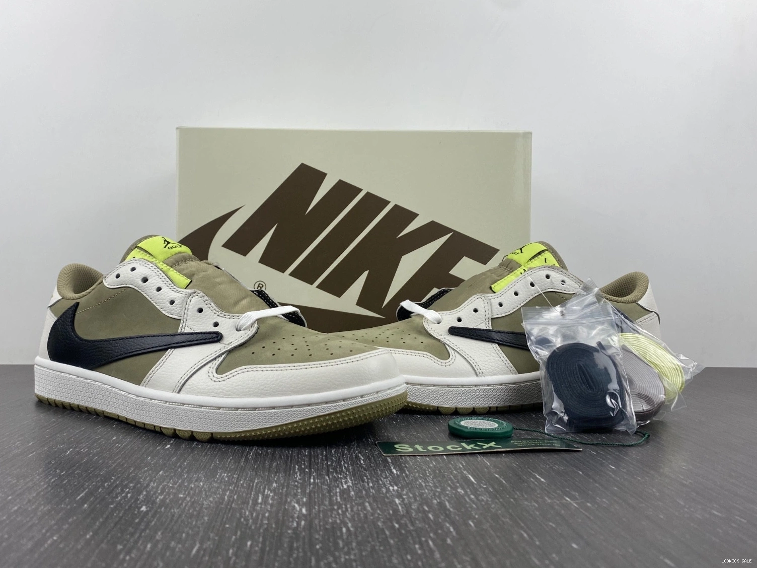 Rep Golf Jordan Olive Retro 1 FZ3124-200 Travis Scott Neutral Low 0522